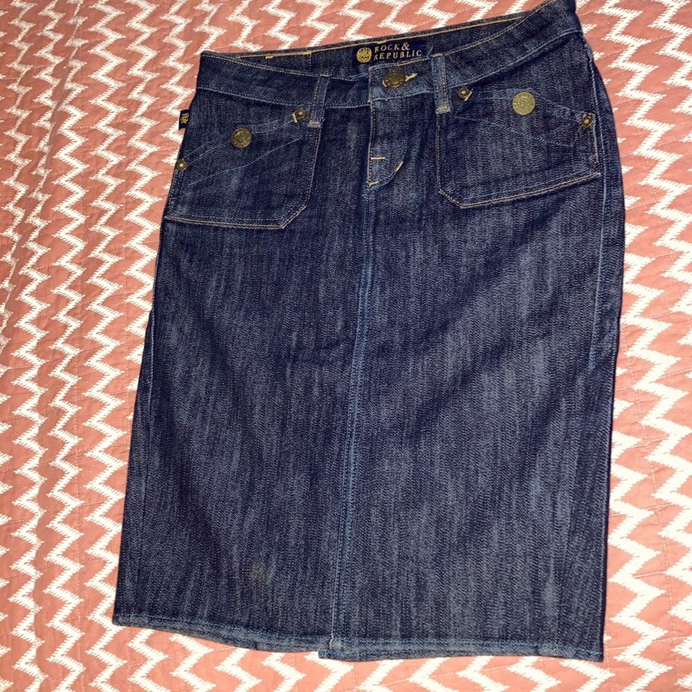Rock and Republic Denim Skirt